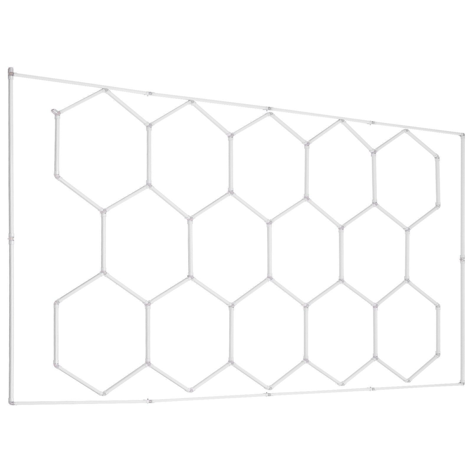 Vevor Hexagon Garage Lights, 86400Lm 14 Grid Honeycomb Led Shop Lights, Diy Cool White Car Detailing Garage Ceiling Lighting Bright Shop Light For Gym Basement Workshop